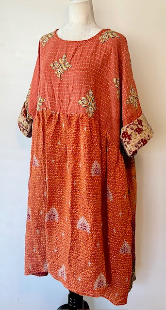 Kantha Bae Daydreamer Midi Dress (Rust)