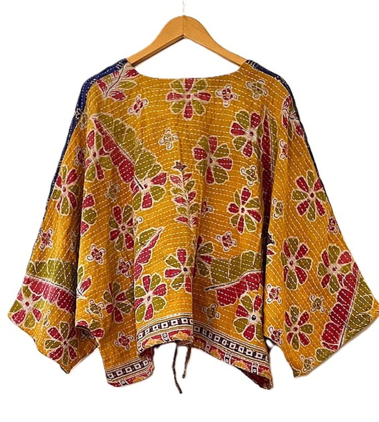 Kantha Bae Cotton Artisan Butterfly Top (Gold)