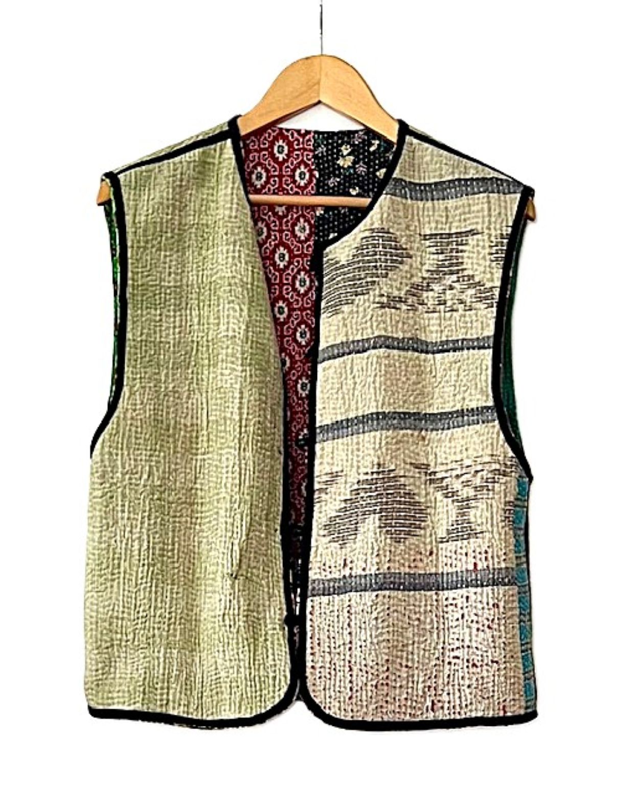 Vest, Designer Waistcoat Is Handmade,  Fully Reversible And Exceptional (Colorblock)