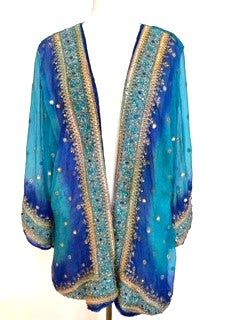 A Stunning and Unique, Beaded and Sequinned Silk Kimono Jacket.