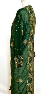 Art Deco Style Long Beaded Kimono Duster (Emerald)