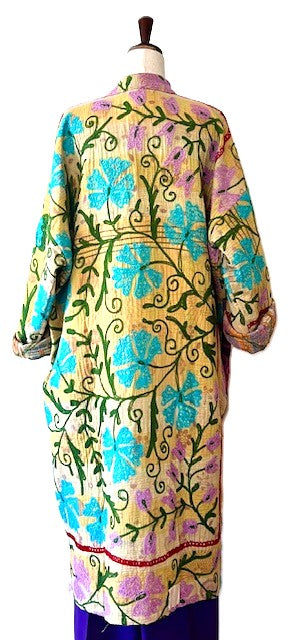 Kantha Bae NEW Long Suzani Jacket, A Gorgeous Tapestry (Floral)
