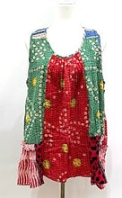 Sassy Tank Top in a Colorful Mixed Print and Reversible (Red/Green)