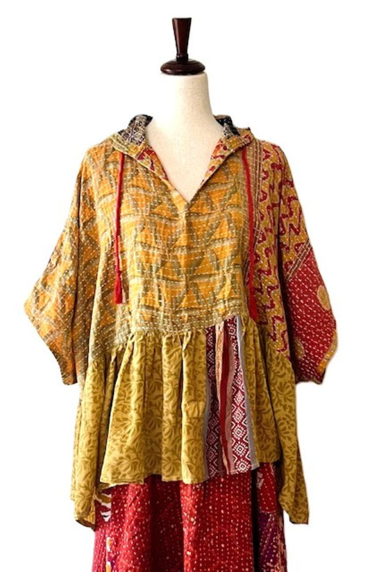 Kantha Bae Cosmos Hoodie, A New Easy Basic (Orange)