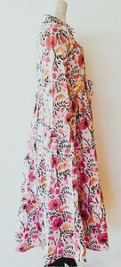 Sassy Tank Top in a Colorful Mixed Print (Fuschia/Purple)