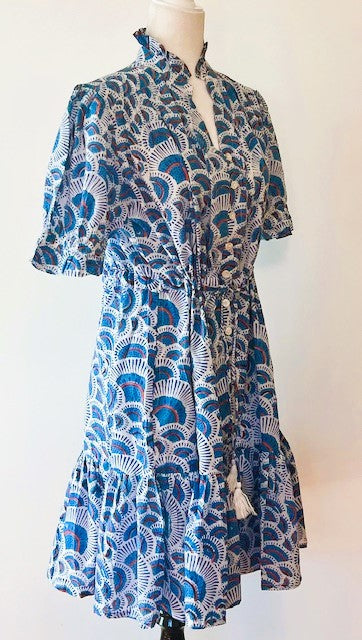 Short And Lively, Updated Block Print Cotton Dress