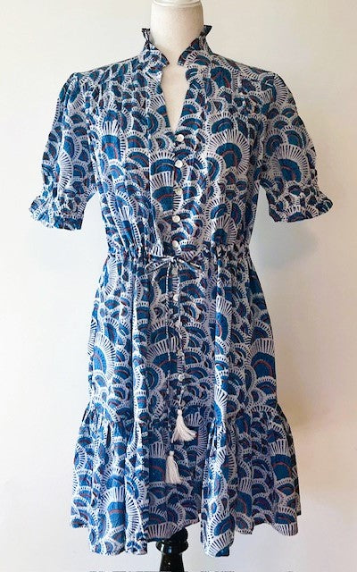 Short And Lively, Updated Block Print Cotton Dress