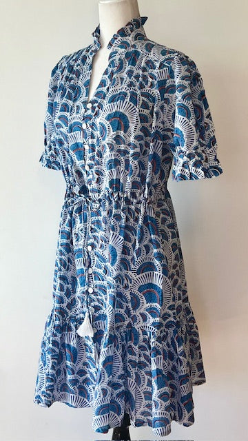 Short And Lively, Updated Block Print Cotton Dress