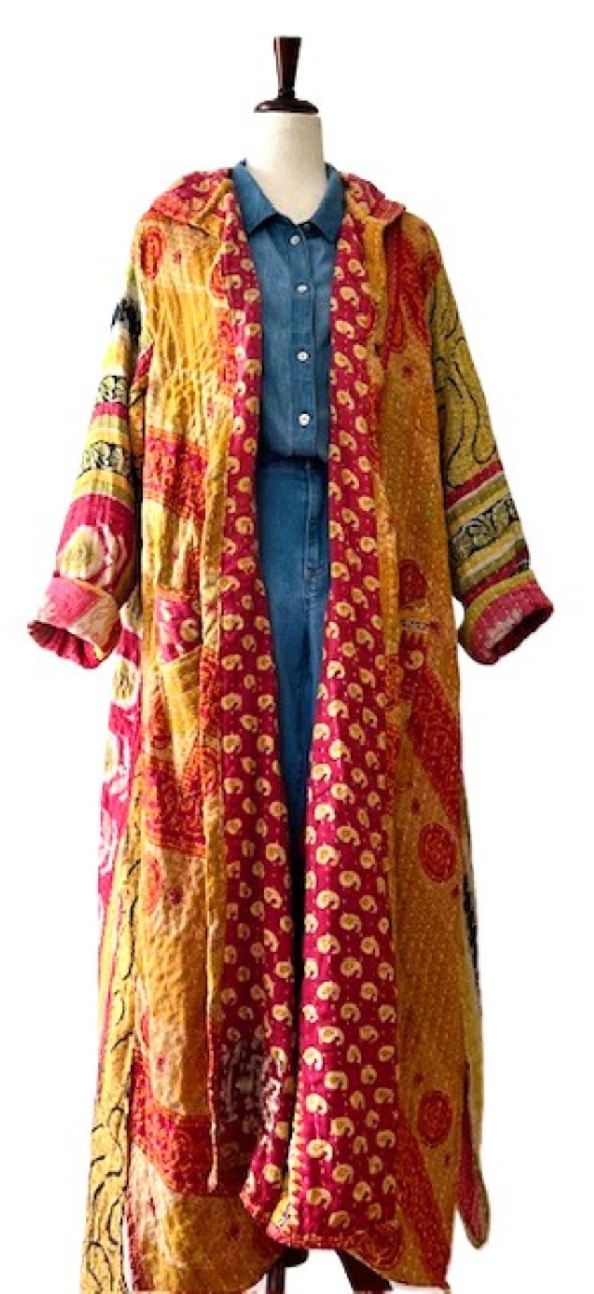 Kantha Bae's NEW Koverlet Rising Sun Coat. It's A Beauty (Red Orange)