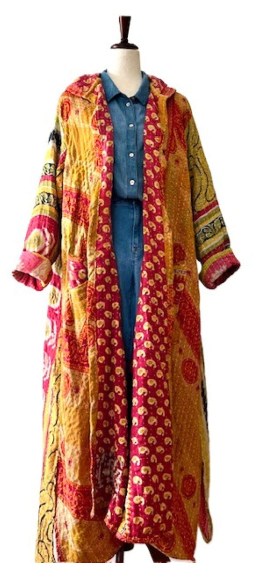 Kantha Bae's NEW Koverlet Rising Sun Coat. It's A Beauty (Red Orange)