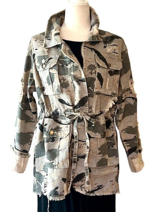 Keeping It Cool in a Camo Twill Jacket