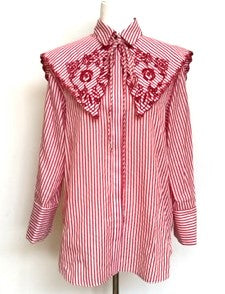 Smart, Tailored Embroidered Poplin Shirt. Gorgeous New Supplier