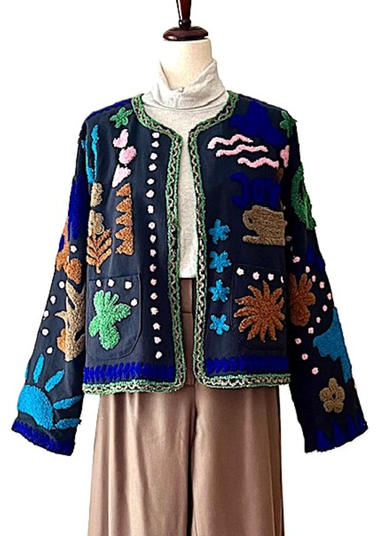 Jacket, Wearable Art Blends Traditional Art With Contemporary Fashion. Whimsical.