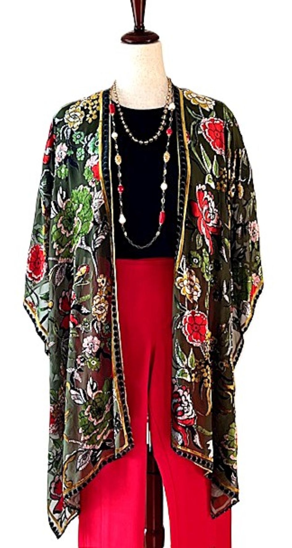 Specialty Collection: Specialty Collection: Velvet Muse Burnout Kimono. Stunning.