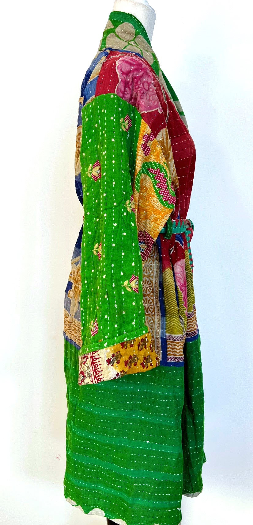 Kantha Trench Kimono Coat Will Exceed Your Expectations (Kelly Green)