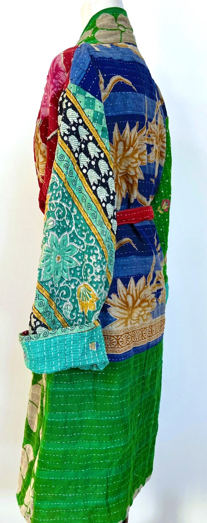 Kantha Trench Kimono Coat Will Exceed Your Expectations (Kelly Green)