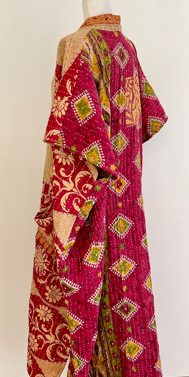 Just Right Caftan, The Perfect Lounger For Home and Resort (Red, Orange, Tan)