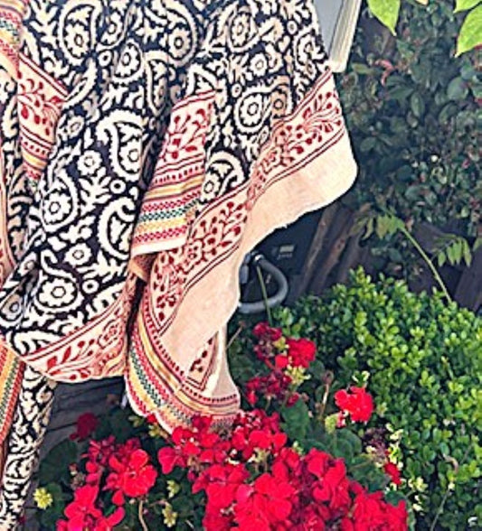 Summer Essentials: Block Printed Sarongs and Pareos (Neutrals)