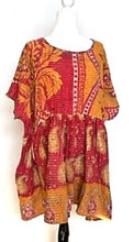 NEW Artisan Quilt Mini Dress. Comfortable, Soft, and Very Chic (Cardinal/Gold)