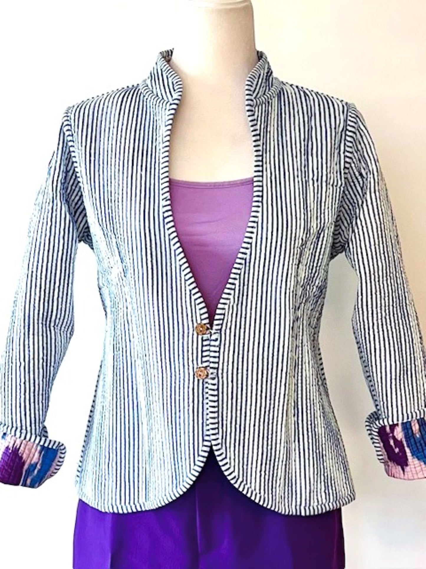 Lively Short Designer Jacket, Fully Reversible. Statement Piece