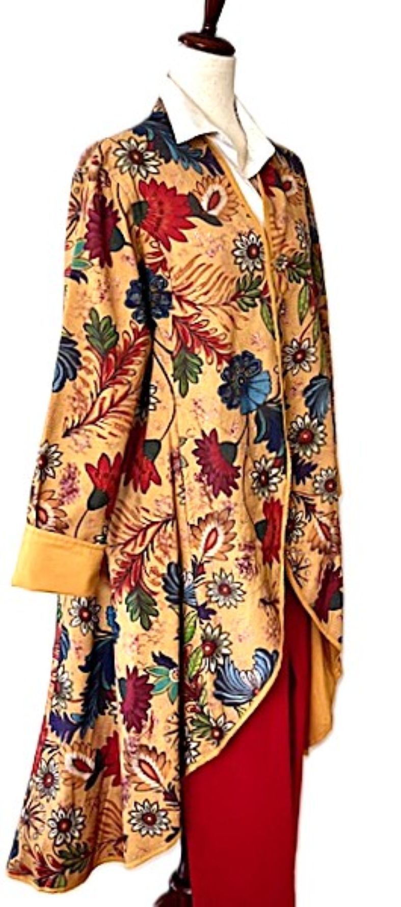 Tulip Cut Designer Contemporary Waist Coat Works For All Seasons. (Mustard)