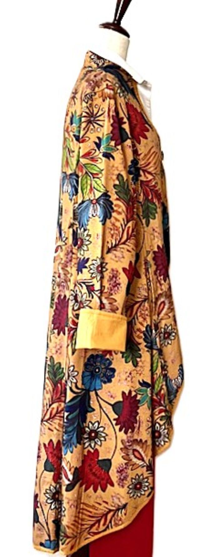 Tulip Cut Designer Contemporary Waist Coat Works For All Seasons. (Mustard)