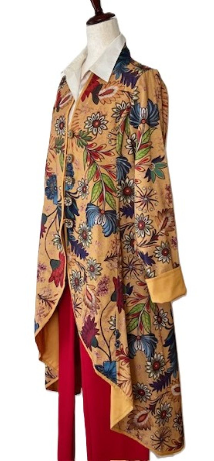 Tulip Cut Designer Contemporary Waist Coat Works For All Seasons. (Mustard)