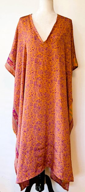 Kantha Bae Everyday Muu Maxi Caftan In Silk. Easy Fit.