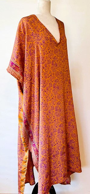 Kantha Bae Everyday Muu Maxi Caftan In Silk. Easy Fit.