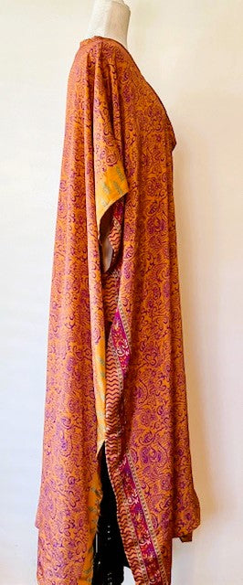 Kantha Bae Everyday Muu Maxi Caftan In Silk. Easy Fit.