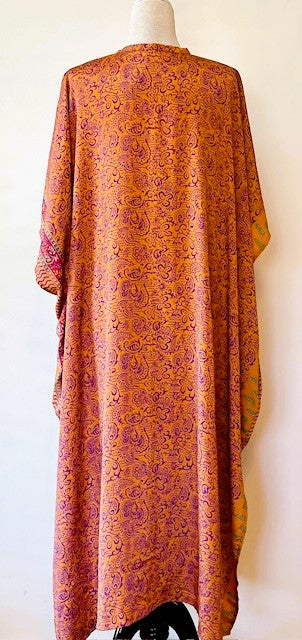 Kantha Bae Everyday Muu Maxi Caftan In Silk. Easy Fit.