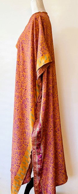 Kantha Bae Everyday Muu Maxi Caftan In Silk. Easy Fit.