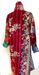 Nest Generation Full Length Reversible Duster Kimono In A Mixed Print (Turquoise)