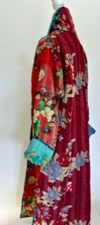 Nest Generation Full Length Reversible Duster Kimono In A Mixed Print (Turquoise)