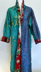 Nest Generation Full Length Reversible Duster Kimono In A Mixed Print (Turquoise)