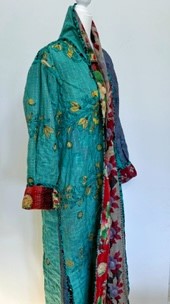 Nest Generation Full Length Reversible Duster Kimono In A Mixed Print (Turquoise)