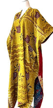 Handmade Cotton Kantha Cropped Jacket Totally Reversible. (Red/Blue)