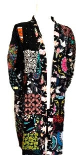 The Gem of the Kantha Jackets. Fully Reversible (Black)