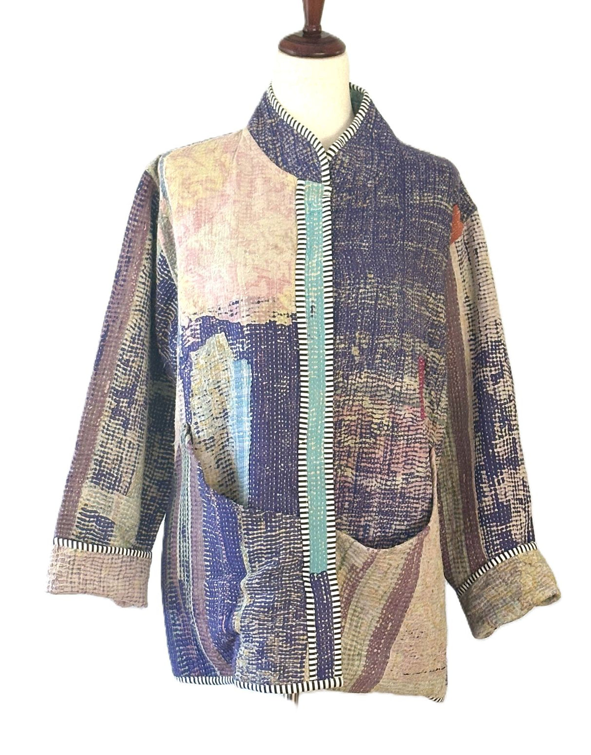 Specialty Collection: Designer Patchwork Hand Embroidered Jacket Fully Reversible. Beautiful (Multi)