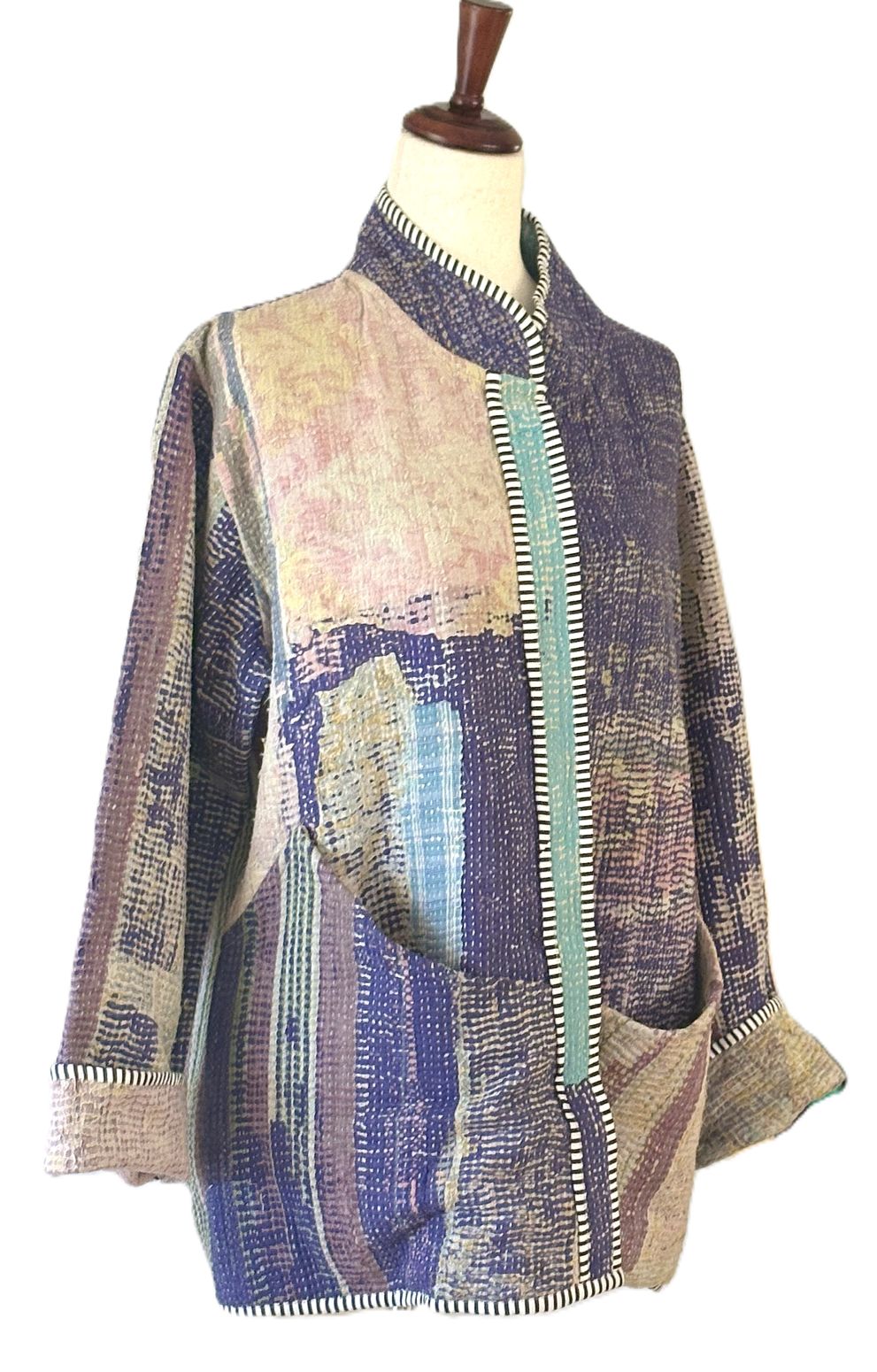Specialty Collection: Designer Patchwork Hand Embroidered Jacket Fully Reversible. Beautiful (Multi)