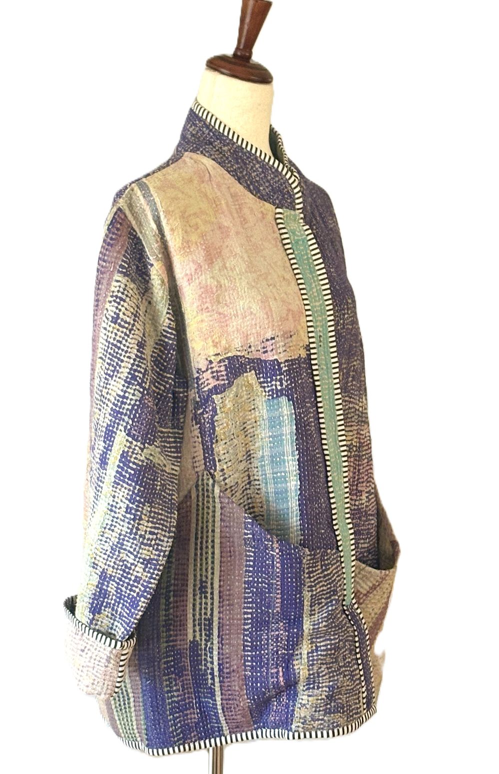 Specialty Collection: Designer Patchwork Hand Embroidered Jacket Fully Reversible. Beautiful (Multi)