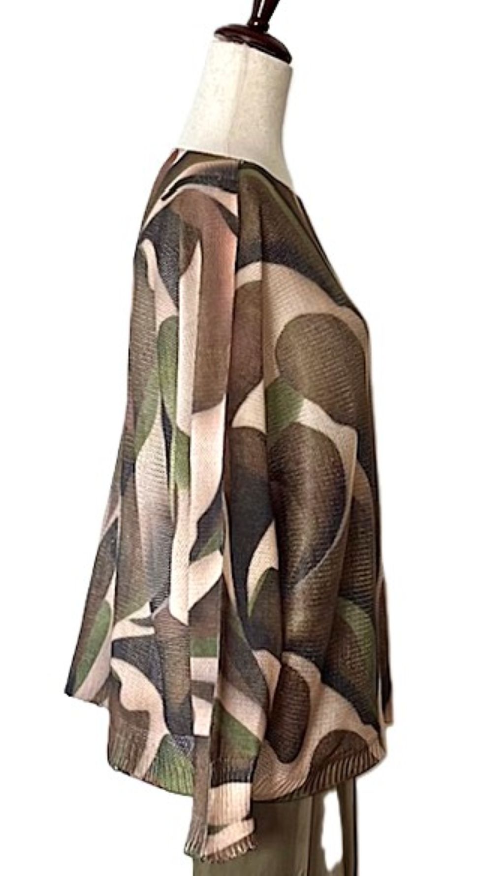 Italian Knit Abstract Round Sweater (Fall Colors)