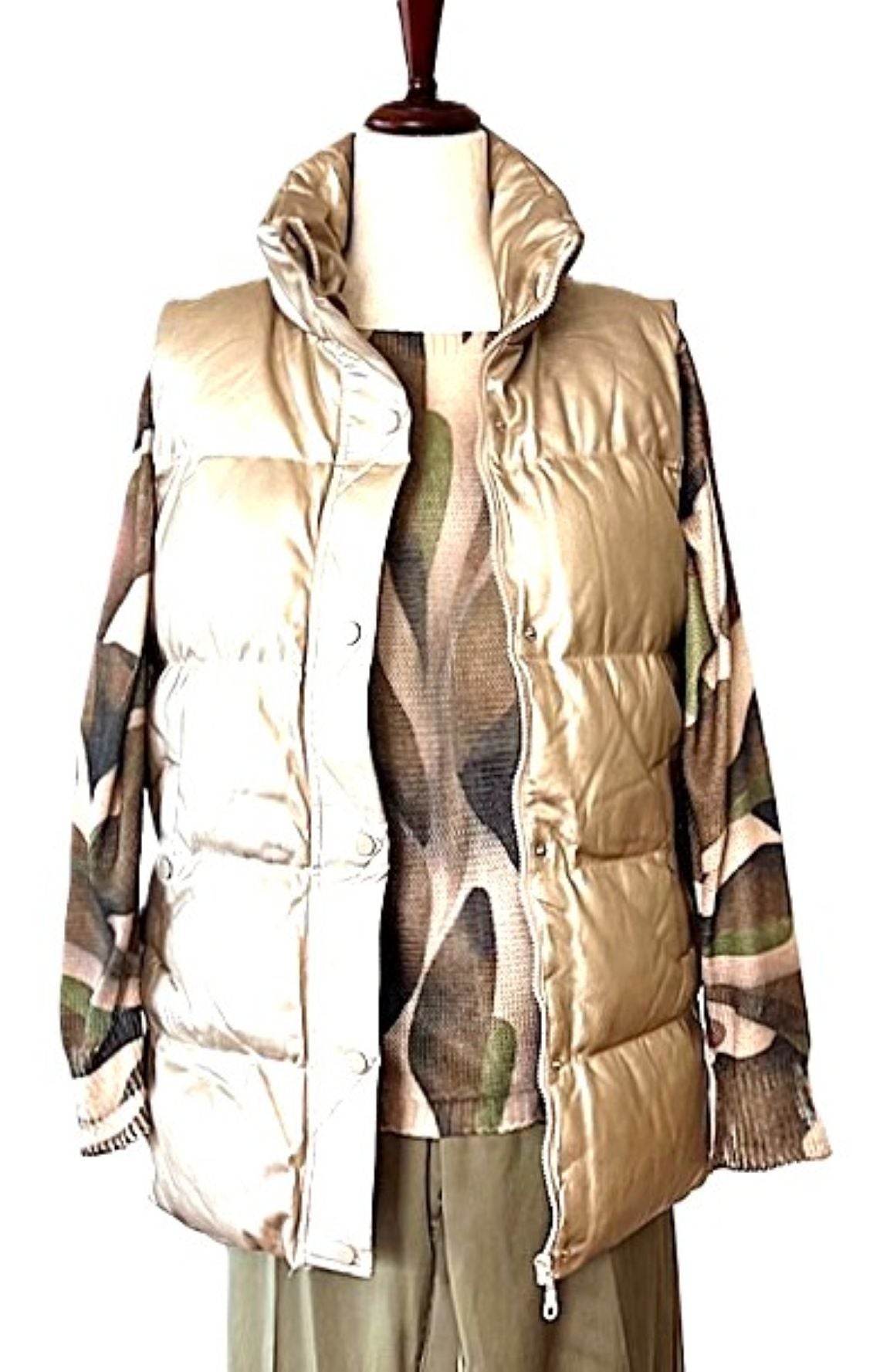 Italian Knit Abstract Round Sweater (Fall Colors)