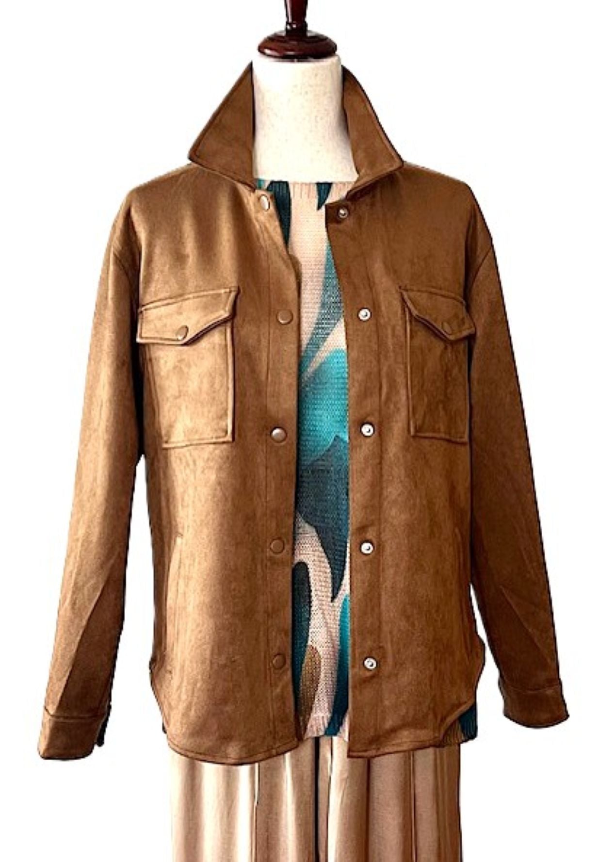 Jacket, Suede Shacket. The Perfect Layering Top, Soft To The Touch.