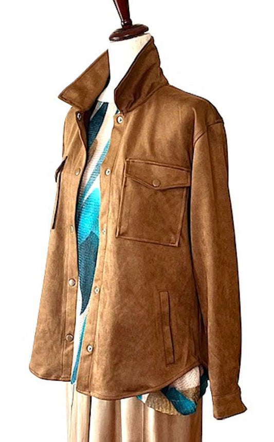 Jacket, Suede Shacket. The Perfect Layering Top, Soft To The Touch.