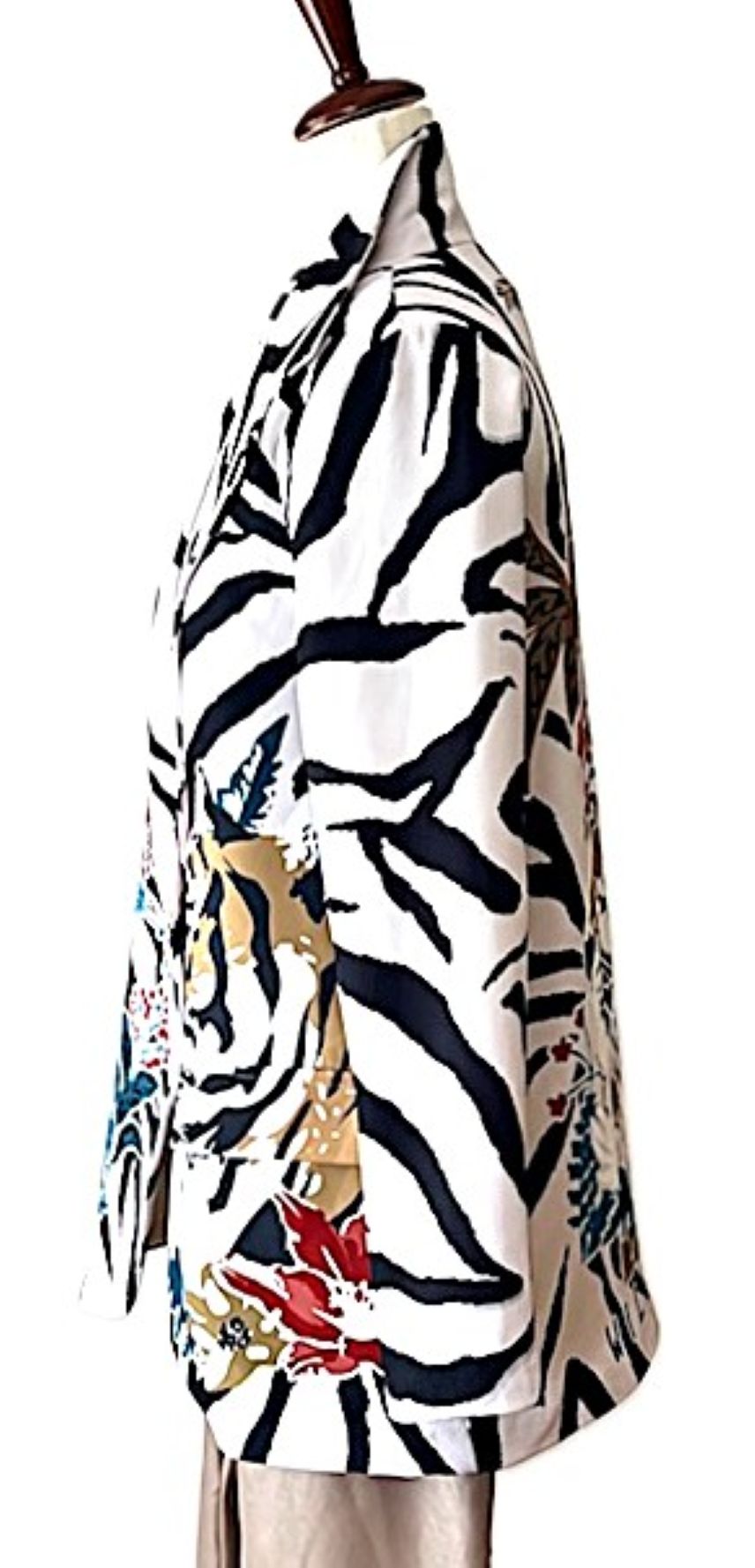 Blazer-Contemporary Italian One Size Wild Spirit Tiger Print Blazer
