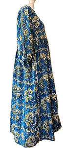 Top of the Line Silk Kimono Duster Mixed Print (Olive/Bronze)