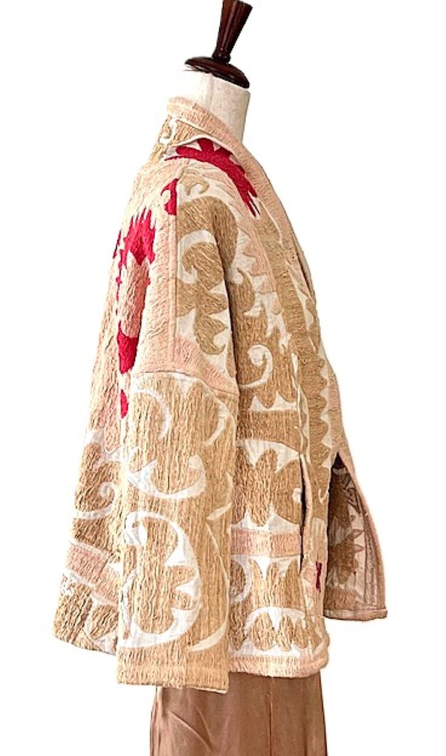 Jacket, Wearable Art Is Hand Embroidered Cotton In Soft Pastels.