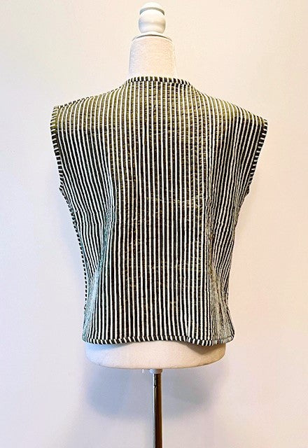 Designer Handmade Patchwork Vests In New Colors (Reversible Stripe)