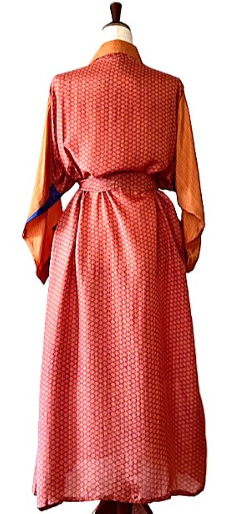 Dresses, Luxurious Silk Midi Kimono Duster. Glamorous (Cinnamon)